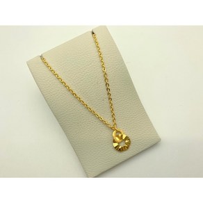 PURE GOLD 24K 순금 5돈 물결 쌍원 50cm 롱 목걸이(18K 연결고리 장식)