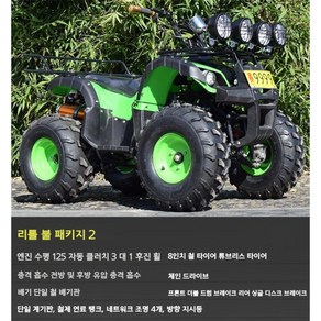 농업용 ATV 산악바이크 황소 오토바이 4륜구동 버기카 화물 짐 운반 레저용 사발이, 리틀불패키지2