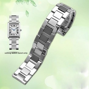 까르띠에 호환 시계줄 시계 스트랩 20mm Fine Stainless Steel Watchband fo Tank Solo 산토스 Bacelets