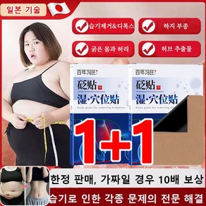 1+1/2+2 습기제거 혈자리 패치 치습 혈자리 패치 복부 다이어트 패치 붓기감소 디톡스, (1+1개)*6매, 1개