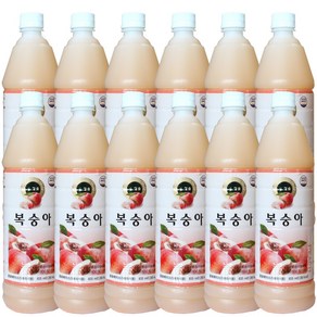 복숭아원액(청솔 835ml)X12 업소 복분자원액, 835ml, 12개