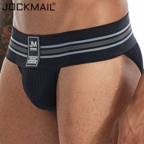 JOCKMAIL 남성용 코튼 와이드 벨트 탄성 빅 백 스포츠 남성용 팬티 속옷 1pcs