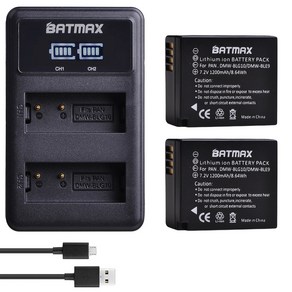 Batmax DMW-BLG10 BP-DC15 배터리 및 LED 듀얼 USB 충전기 파나소닉 루믹스 GF5 GX7 LX100 용, 05 2 Battey 1 chage