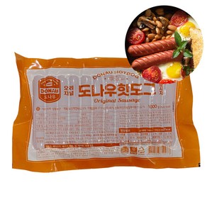 도나우 핫도그소시지 (40gx25개입)1kg 소시지, 40g, 1개