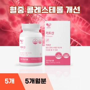 키토산 혈중 콜레스테롤 개선 효능, 5개, 60정