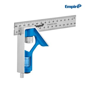 엠파이어 15CM TRUE BLUE 콤비네이션 스퀘어 E255M 목공 이동식 스퀘어 수평자 직각자 각도자 측정