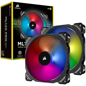 커세어 게이밍 PC Contolle 쿨링팬 ML140 PRO RGB 2p, 2개