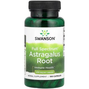 스완슨 아스트라갈루스 황기 Astagalus Root 470mg 100정, 1개