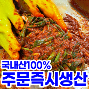 [국내산 100% 당일제조] 전라도 여수 수제 파김치, 1박스, 1kg