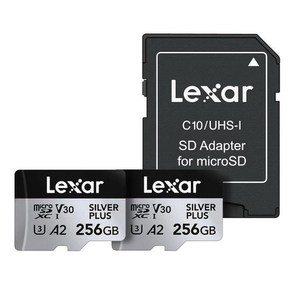 Lexar 512GB 프로페셔널 실버 플러스 microSDXC 메모리 카드 SD 어댑터 포함 UHS-I C1