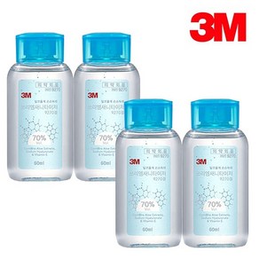 3M 휴대용 손소독제 70% 새니타이저 60ml x4개 9270, 없음, 4개