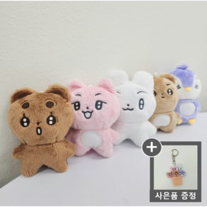 뽀바투 인형 10cm 5종 세트 아크릴 키링 증정