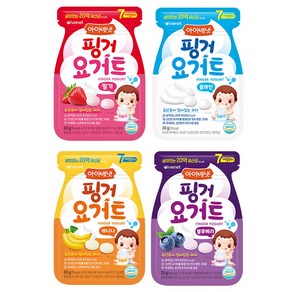 아이배냇(주) ivenet 핑거요거트 플레인1+블루베리1+딸기1+바나나1