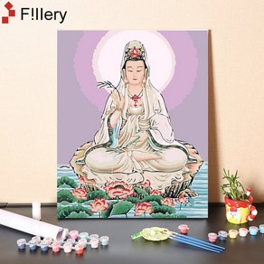 FiIIery DIY명화그리기 피포페인팅 풍경화 인물화그리기 그림그리기 세트 40 x 50cm