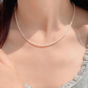 실버925 고퀄 담수진주 은목걸이 petit pearl necklace