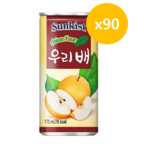 썬키스트 우리배 175ml x 90캔, 90개