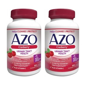 아조 Azo 고농축 크랜베리 25 000mg + 비타민C 100정 2병, 200정, 2개