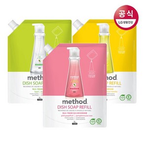 메소드 주방세제 리필 1000ml, 메소드 바질 1000ml, 1개