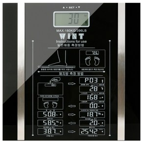 윈트 체지방 체중계 WBF-018, 블랙