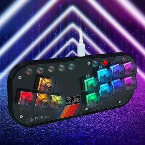 RGB 체리 스위치 파이팅박스 미니 히트박스 컨트롤러 SOCD 스트리트 스틱 키보드 PC Xinput PS4 스위치용, 1개