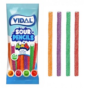 VIDAL 사우어 펜슬 젤리, 100g, 14개