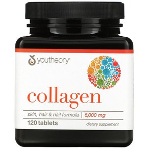 Youtheoy Collagen 콜라겐 스킨 헤어 네일 포뮬러 6000mg 120타블렛, 120정 × 1개, 1개, 120정