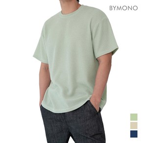 M~6XL 바이모노 SOFT 와플 반팔 니트 남자 여름 구김 없는 니트티 남성 루즈핏 빅사이즈 연두 베이지 네이비 M L XL 2XL 3XL 4XL 5XL 6XL