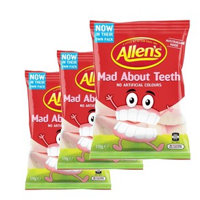 알렌스 매드 어바웃 티스 롤리 젤리 Allens Mad About Teeth Lollies, 170g, 3개