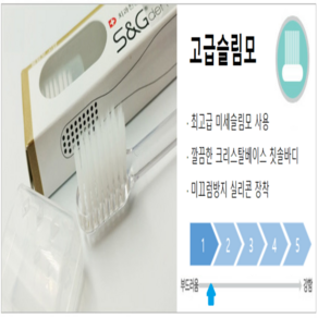 [에스앤지 공식판매점] 치과용 미세모칫솔 치과의사추천 12개입, 고급슬림모(프리미엄), 1개