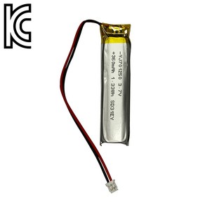 YJ 리튬폴리머배터리 KC인증 충전지 YJ701250 360mAh 리튬폴리머, 1개, 1개입