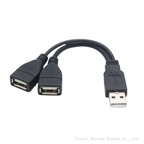 USB 2.0 분배기 Y 케이블 1 수-2 암 연장 코드 전원 어댑터 변환기 PC 자동차 데이터 전송 충전, [01] USB 2.0 Y Splitte