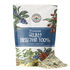 국산 메밀 가루 100% 순메밀 분말 500g, 1개