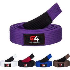 주짓수 벨트 BJJ 브라질 성인 A1 A2 A3 A4 블랙 브라운 퍼플 블루 화이트, Puple, 1개