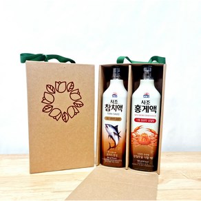 사조 홍게액젓 900ml + 참치액젓 900ml 답례품 선물세트구성, 1세트