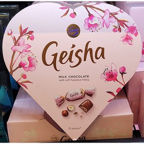 Geisha 칼파제르 게이샤 헤이즐넛 필링 하트박스 초콜릿 225g / 핀란드, 1개