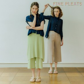 [FINE PLEATS] 피네 플리츠 캡소매 베이직 원피스 민트