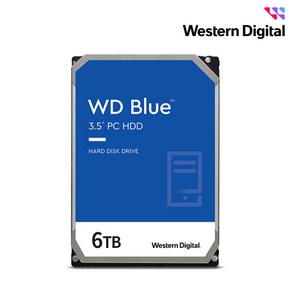[공식판매점] WD BLUE HDD 3.5 하드디스크 6TB CMR (WD60EZAX), WD60EZAX