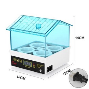 소형 가정용 자동 항온 인큐베이터 닭 오리 거북이 및 조류용 계란 부화 가능 4 계란, 2) 110V US 플러그, 1개