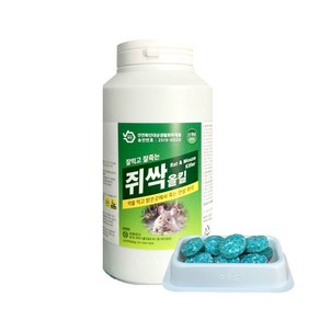 잘먹고 잘죽는 강력 쥐약 쥐싹올킬 500g 쥐 알약 덩어리 살서제, 1개, 1개입