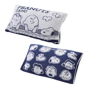 nishikawa 니시카와 스누피 푹신한 타올 베개 34X64cm 땅콩 갱무늬 PEANUTS PN3660TW 블루 XT631966