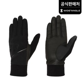 [와이드앵글 공식] 골프 남성 WL 방한 합피 양손장갑 WMW22V03Z1, Black, 1개