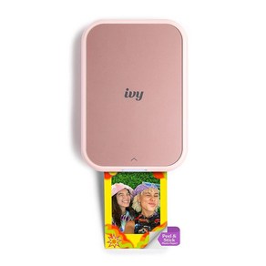 Canon Ivy 2 미니 포토 프린터 호환되는 iOS 및 안드로이드 장치에서 인쇄 뒷면 스티커 프린트 블러쉬 핑크, Blush Pink, 1개