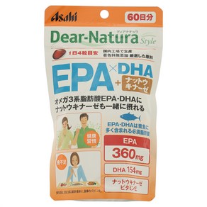 Asahi 디어 내츄라 스타일 EPA 360mg X DHA 154mg + 낫토키나아제 소프트젤, 1개