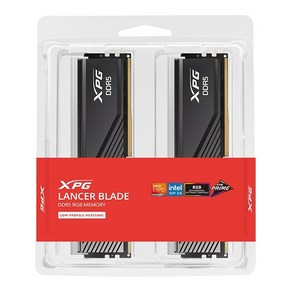 [ADATA] XPG DDR5 PC5-51200 CL32 LANCER BLADE RGB 블랙 [32GB (16GB*2)] (6400), 2개