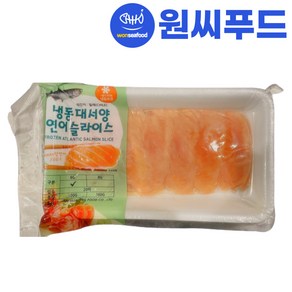 원씨푸드 초밥용 연어 슬라이스 6gX20미(120g) 고급형 초밥재료 초연어, 1개