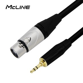 맥라인 MC-HA27 ST 3.5mm-XLR 캐논 암 30Cm 변환잭 구즈넥 마이크연결선 오디오케이블