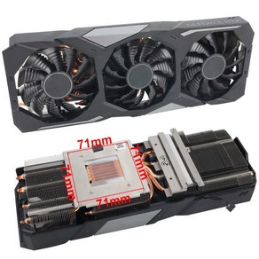 기가 바이트 RTX2080 슈퍼 게이밍 OC 8GB Rev 2.0 라디에이터 호환 78mm 그래픽 카드 방열판 교체