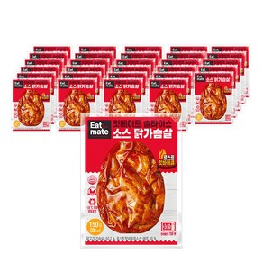 [랭킹닭컴] 잇메이트 슬라이스 소스 닭가슴살 로스트핫바베큐, 150g, 30개, 150g