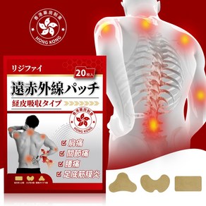 [국내당일발송] 1+1 일본 병원 COOL 파스 강력한 목어깨 팔다리 손목 무릎 척추 근육통 완화 통증 관절파스 염증 소염제 패치, 20개, 1개입
