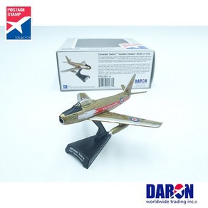 Daron 전투기모형 비행기모형 캐나디어 세이버 캐나다 공군 RCAF Canadair Sabre Golden Hawks 1/110 Postage Stamp PS5361-4